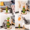 Cat Toy with Feather Stick Cat Scratching Post with Mat