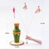 Cat Toy with Feather Stick Cat Scratching Post with Mat